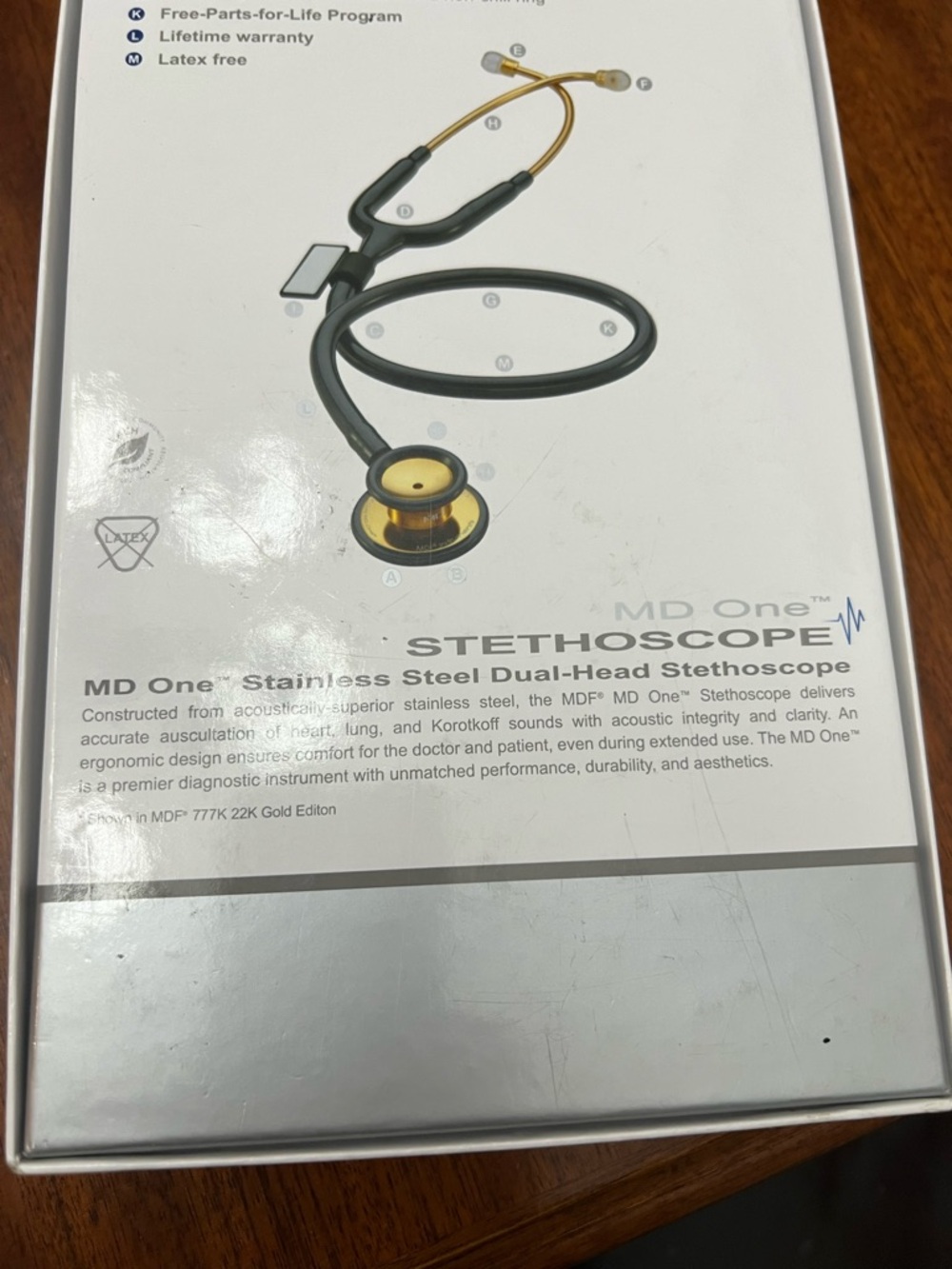 MDF Black Out MD One Stainless Steel Stethoscope Adult All Black - Picture 15 of 16